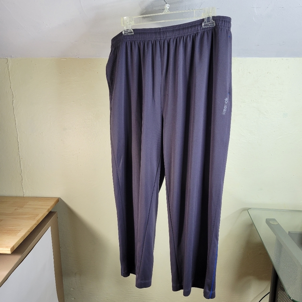 Mens Reebok Track Pants Dark Gray/Blue Style # 3RSMP907 Size 2XL